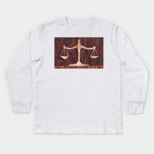 Scales of Justice Kids Long Sleeve T-Shirt